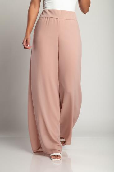 Elegantní dlouhé kalhoty Veronna, růžové